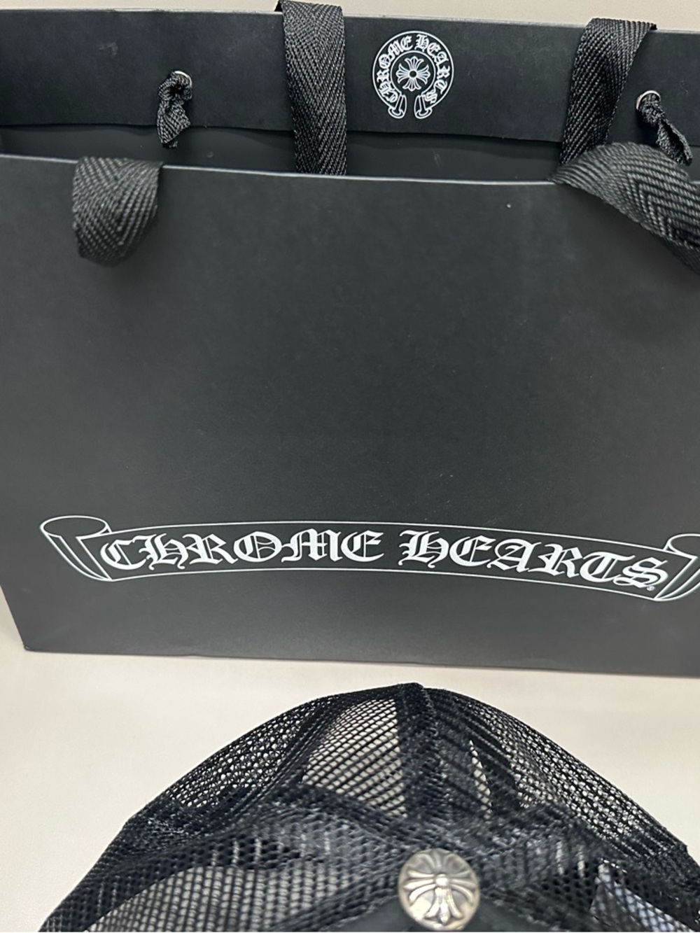 🖤 CHROME HEARTS LIMITED NYC BLACK TRUCKER HAT, NEW! SHOPPING BAG 🖤 - Picture 6 of 6
